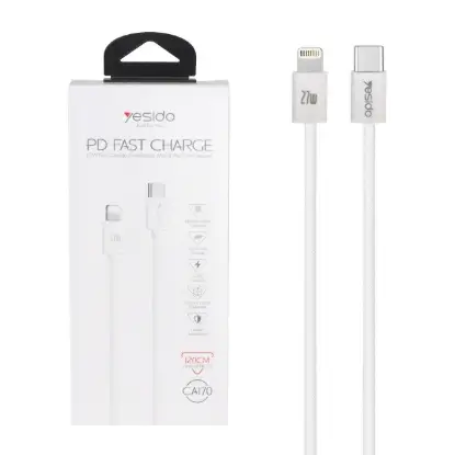نمایش جزئیات کابل تبدیل USB-C به لایتنینگ یسیدو مدل CAI70 به طول 1.2 متر