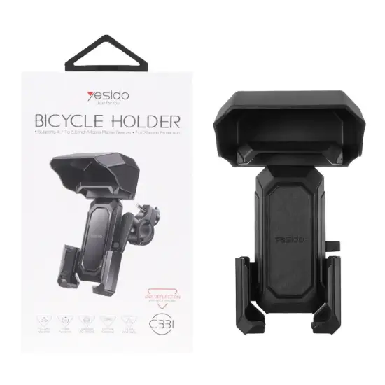 تصویر پایه نگهدارنده گوشی موبایل مخصوص موتورسیکلت و دوچرخه یسیدو مدل C331