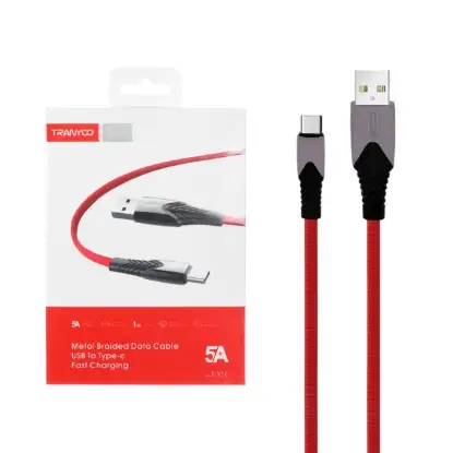 نمایش جزئیات کابل تبدیل USB به USB-C ترانیو مدل X5