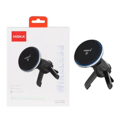 نمایش جزئیات پایه نگهدارنده و شارژر بی سیم گوشی موبایل دریچه کولری هیسکا مدل HK-2354W