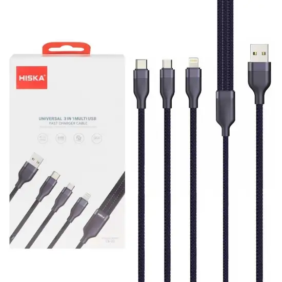 تصویر کابل تبدیل شارژ چهار کاره هیسکا مدل LX-32