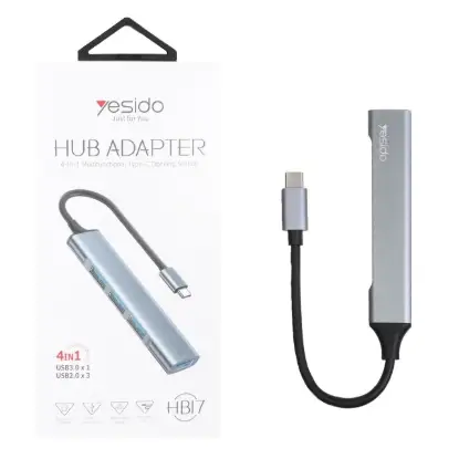 نمایش جزئیات هاب 4 پورت USB-C یسیدو مدل HB17