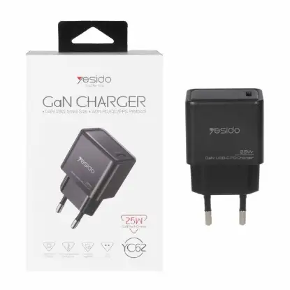 نمایش جزئیات شارژر دیواری فست تک پورت یسیدو مدل YC62