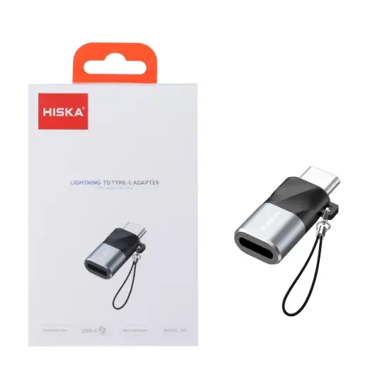 تصویر مبدل  OTG لایتنینگ به USB-C هیسکا مدل H8