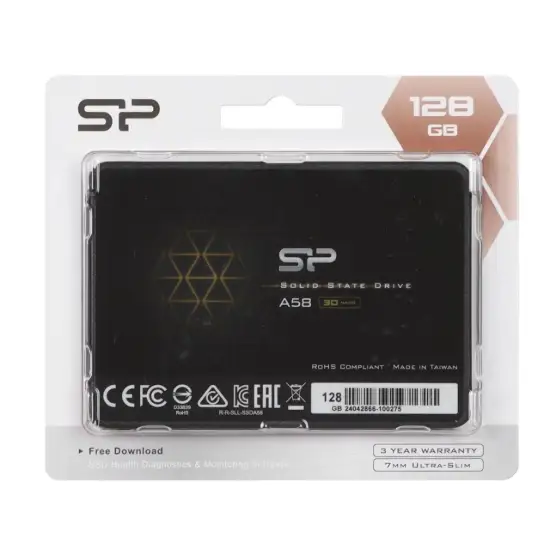 تصویر اس اس دی اینترنال سیلیکون پاور مدل A58 ظرفیت 128 گیگابایت