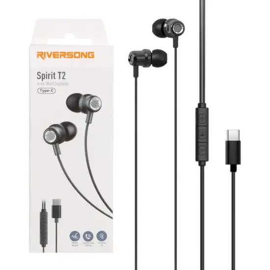 تصویر هندزفری باسیم ریورسانگ با پورت USB-C مدل Spirit T2 EA273