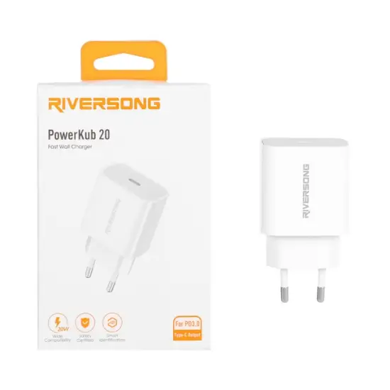 تصویر شارژر دیواری 20 وات تک پورت ریورسانگ مدل PowerKub 20 AD75C