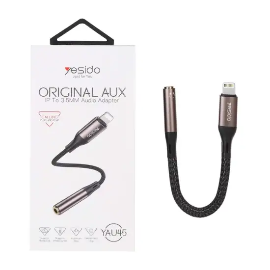 تصویر تبدیل لایتنینگ به جک 3.5 میلیمتری یسیدو مدل YAU45