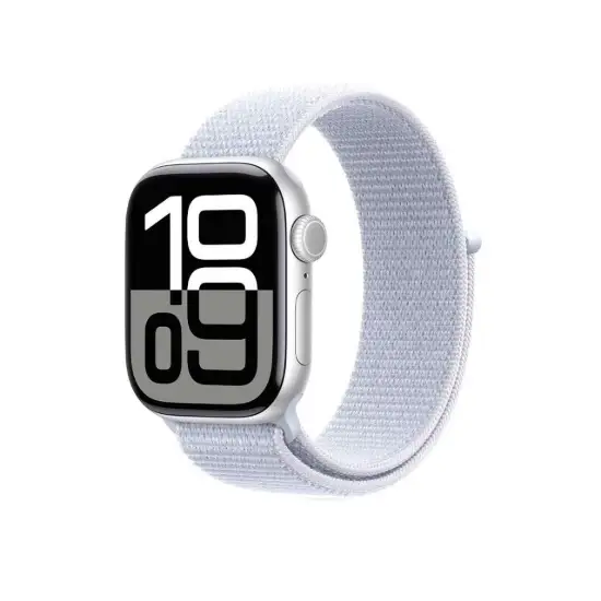 تصویر ساعت هوشمند اپل واچ مدل Series SE 2024 Sliver Al Blue Cloud SL 44mm