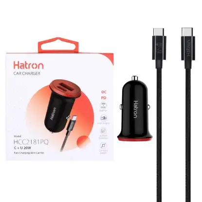 نمایش جزئیات شارژر فندکی 20 وات دو پورت هترون مدل HCC2181PQ به همراه کابل شارژ USB-C
