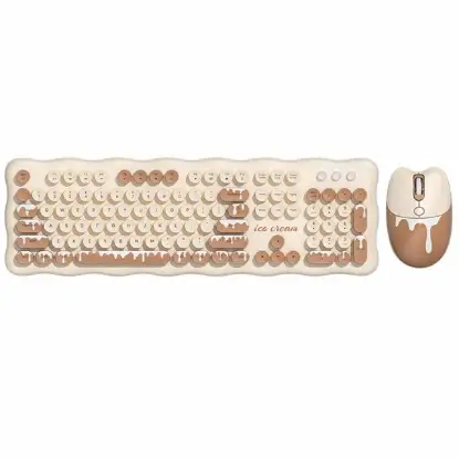 نمایش جزئیات ماوس و کیبورد بی سیم مافی مدل Ice Cream