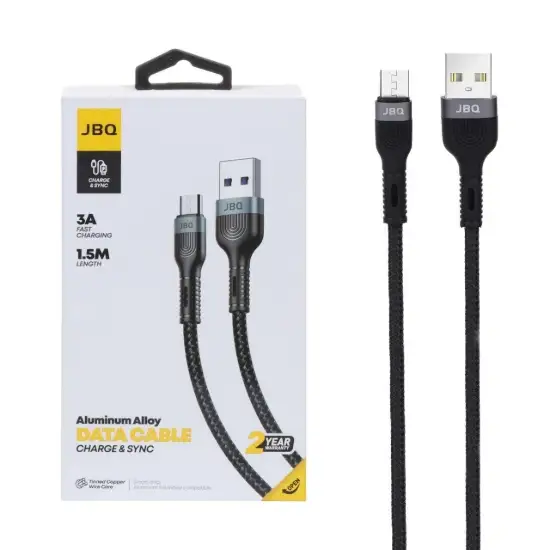 تصویر کابل تبدیل USB به MicroUSB جی بی کیو مدل CA-730 طول 1.5 متر