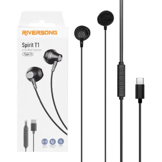 تصویر هندزفری باسیم ریورسانگ با پورت USB-C مدل Spirit T1 EA272