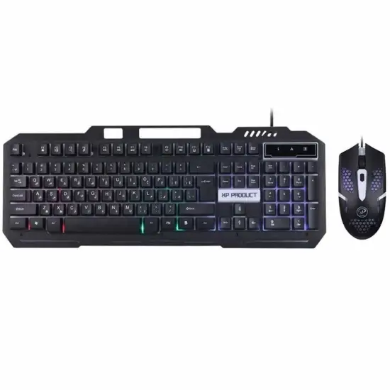 تصویر کیبورد و ماوس باسیم گیمینگ ایکس پی پروداکت مدل XP-11400N