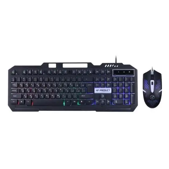تصویر کیبورد و ماوس باسیم گیمینگ ایکس پی پروداکت مدل 11400N