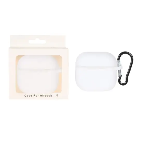 تصویر کاور محافظ سیلیکونی پاک کنی مدل AirPods 4 - سفید ( ضخیم )