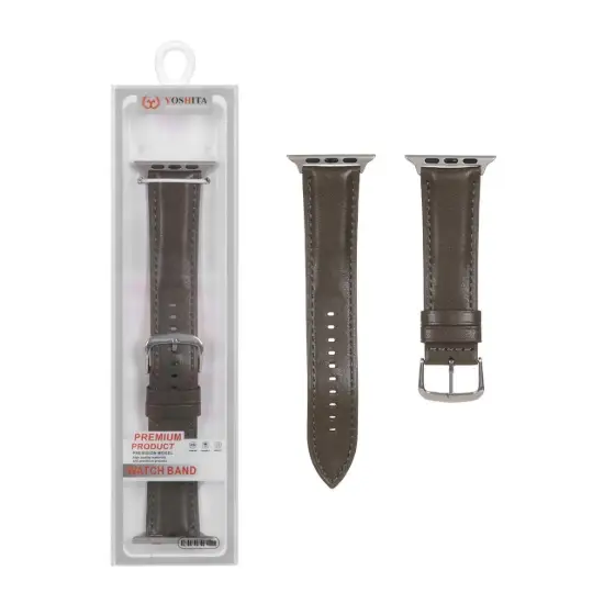 تصویر بند ساعت چرمی دور دوخت اورجینال یوشیتا مدل Ultra Sewing سایز 42/44/45/46/49 میلیمتری