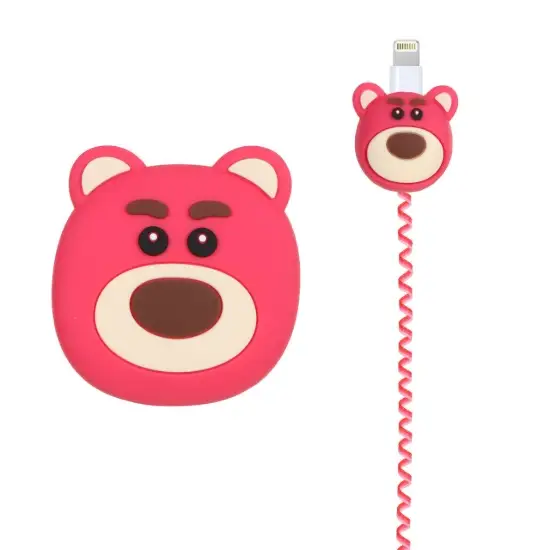 تصویر محافظ کابل و شارژر اپل 20 وات مدل سیلیکونی عروسکی خرسی