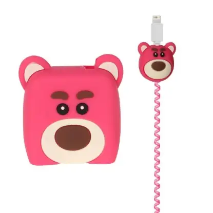 نمایش جزئیات محافظ کابل و شارژر شیائومی 67 وات مدل سیلیکونی عروسکی خرسی