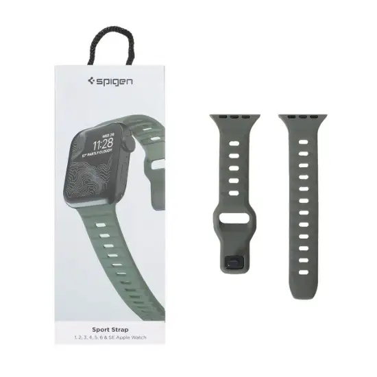 تصویر بند ساعت هوشمند سیلیکونی اسپیگن مدل Sport Strap سایز 38/40/41 میلیمتری