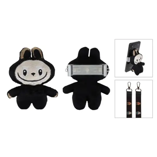 تصویر بند موبایل گردنی هولدردار طرح عروسک لبوبو