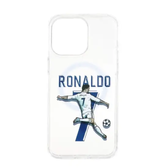 تصویر قاب گوشی موبایل مدل مینیمال رونالدو دور ژله ای مگ سیف دار