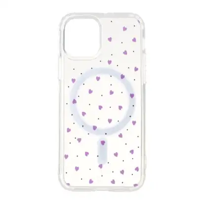 نمایش جزئیات قاب گوشی موبایل مدل مینیمال قلبی دور ژله ای مگ سیف دار