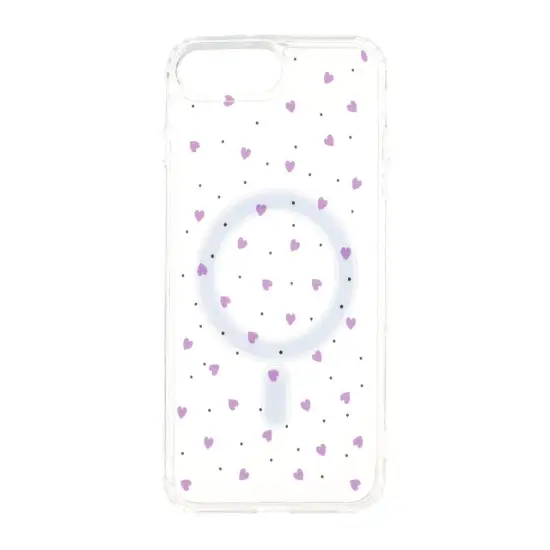 تصویر قاب گوشی موبایل مدل مینیمال قلبی دور ژله ای مگ سیف دار