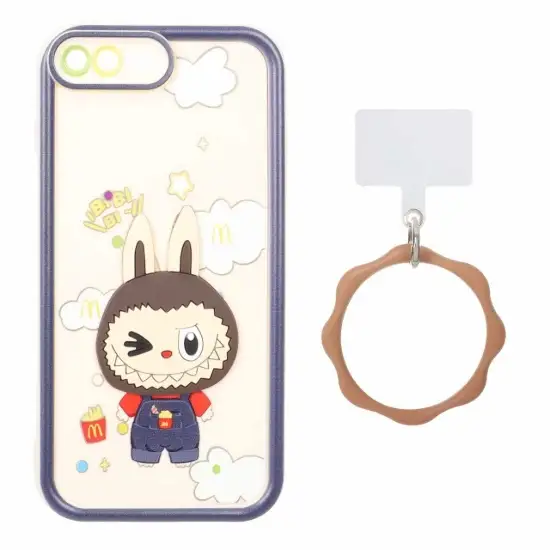 تصویر قاب گوشی موبایل Solid Case مدل عروسک لبوبو خندان برجسته النگویی