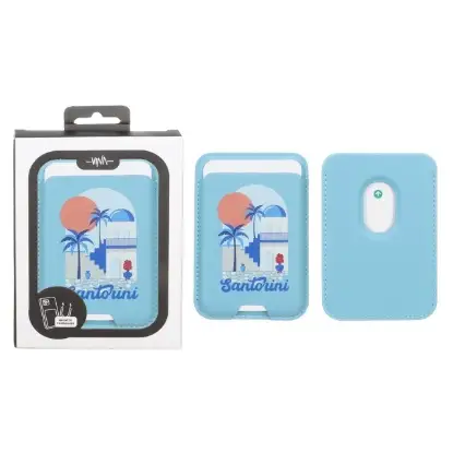 نمایش جزئیات جاکارتی چرمی وینا مدل سانتورینی مگ سیف دار