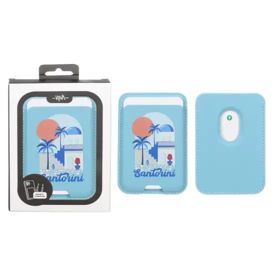 تصویر جاکارتی چرمی وینا مدل سانتورینی مگ سیف دار