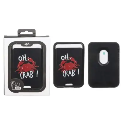 نمایش جزئیات جاکارتی چرمی وینا مدل خرچنگ مگ سیف دار