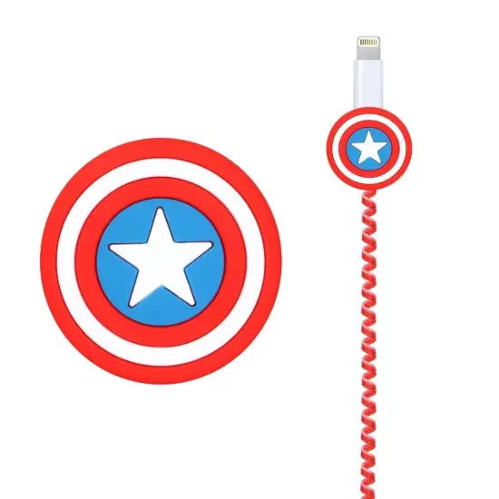 تصویر محافظ کابل و شارژر اپل 20 وات مدل سیلیکونی ستاره ای