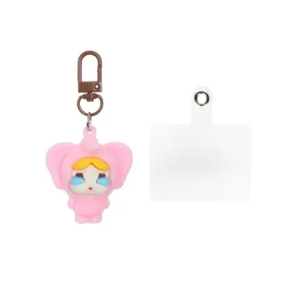 نمایش جزئیات بند موبایل مدل عروسک لبوبو مخملی