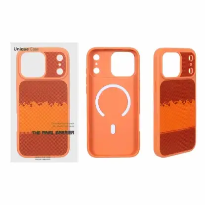 نمایش جزئیات قاب گوشی موبایل یونیک کیس مدل شطرنجی مگ سیف دار طرح Pixel Ember