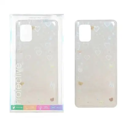 نمایش جزئیات قاب گوشی موبایل پشت سخت هولوگرامی دور ژله ای طرح Tiny Bear