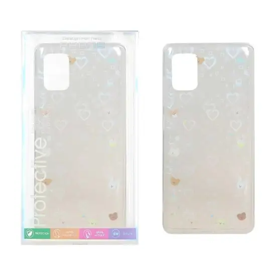 تصویر قاب گوشی موبایل پشت سخت هولوگرامی دور ژله ای طرح Tiny Bear