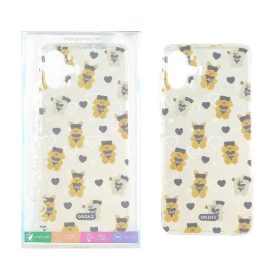 تصویر قاب گوشی موبایل پشت سخت هولوگرامی دور ژله ای طرح Cute