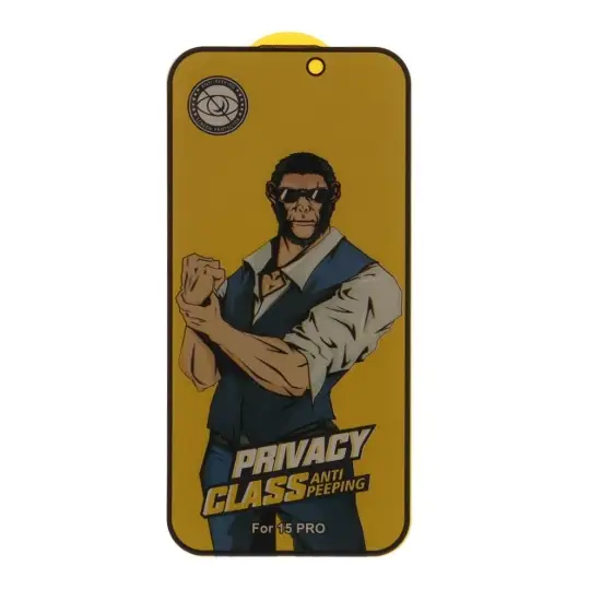 تصویر گلس گوشی موبایل شفاف مدل Full Cover Privacy آنتی پیپینگ