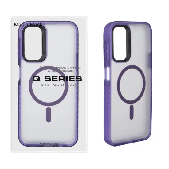 تصویر قاب گوشی موبایل مجیک ماسک مدل Q-Series دور هاشور مگ سیف دار