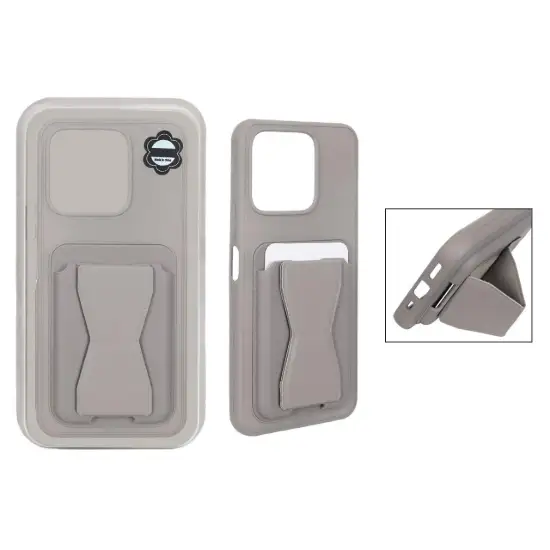 تصویر قاب گوشی موبایل چرمی مدل جاکارتی استندشو مگنتی مگ سیف دار