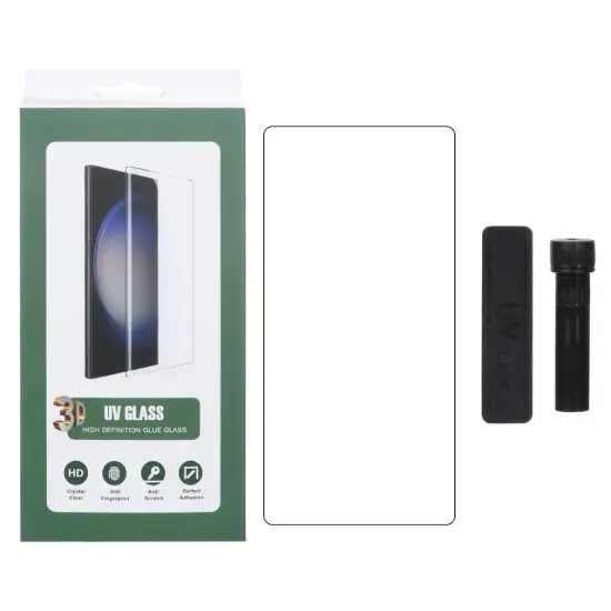 تصویر گلس گوشی موبایل شفاف یو وی گلس مدل 3D