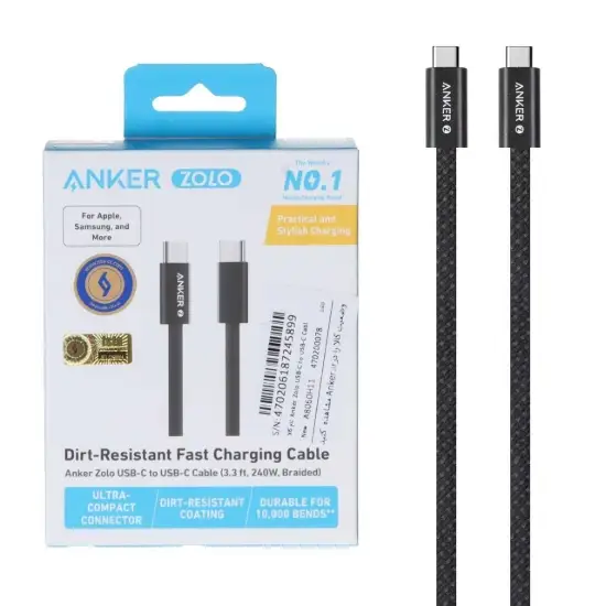 تصویر کابل تبدیل USB-C به USB-C انکر مدل A8060H11