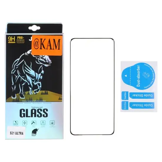 تصویر گلس گوشی موبایل شفاف آکام مدل خم فول چسب Full Cover