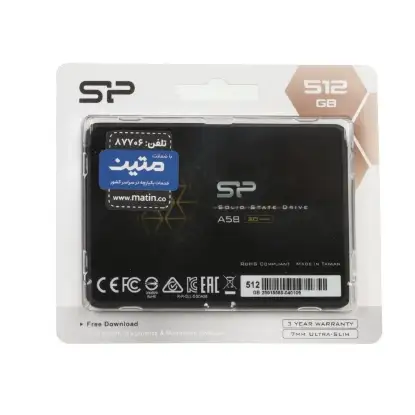 نمایش جزئیات اس اس دی اینترنال سیلیکون پاور مدل A58 ظرفیت 512 گیگابایت