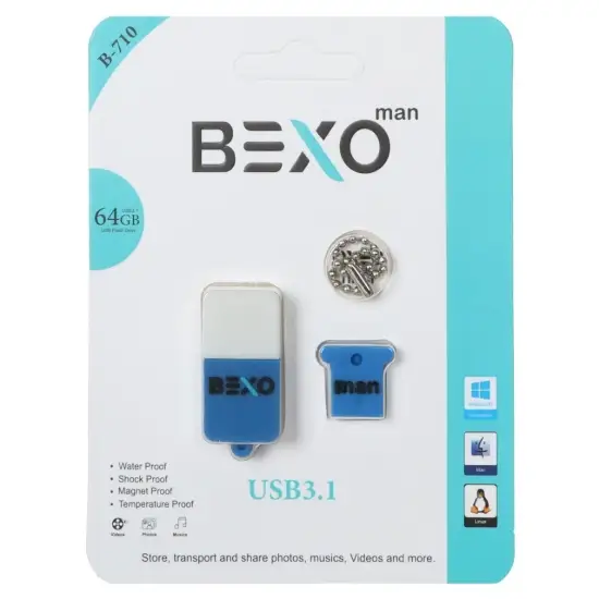 تصویر فلش مموری بکسو مدل B-710 USB3.1 ظرفیت 64 گیگابایت