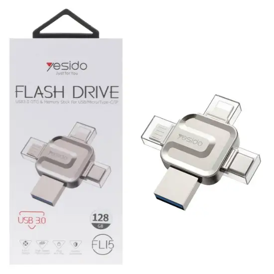تصویر فلش مموری یسیدو مدل FL15 ظرفیت 128 گیگابایت