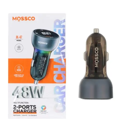 تصویر شارژر فندکی 48 وات دو پورت مسکو مدل IK47