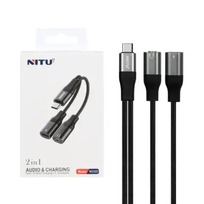 نمایش جزئیات کابل تبدیل USB-C به USB-C / AUX نیتو مدل NX022