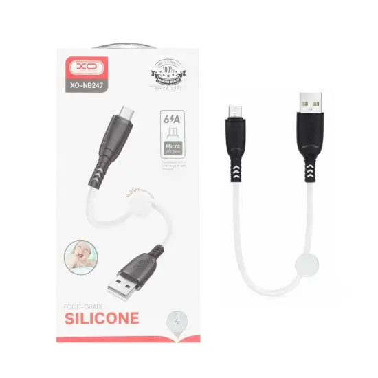 تصویر کابل تبدیل پاور بانک فست MicroUSB به USB ایکس او مدل NB247